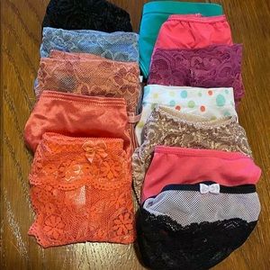 Lot of 12 thong panties: Small